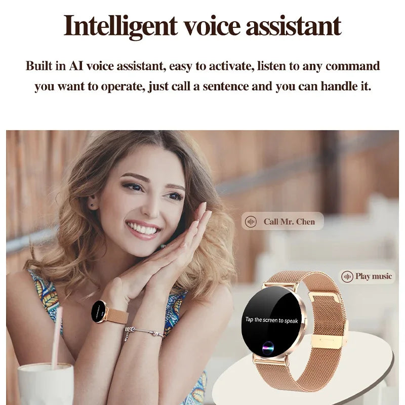 Xiaomi Mijia Smartwatch Women Bluetooth Call 3D Dynamic Dial Electronics Watch Heart Rate Monitor Waterproof Fitness Women Watch