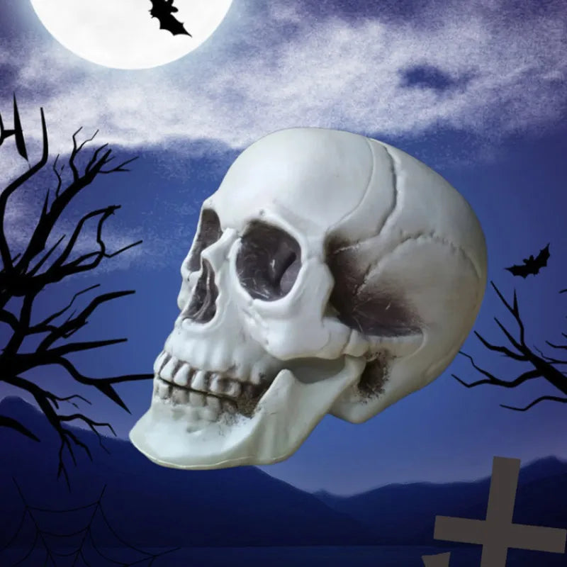 Halloween Party Home Yard Decoration Haunted House Horror Props Halloween Decoration Realistic Skull DIY Party Decoration