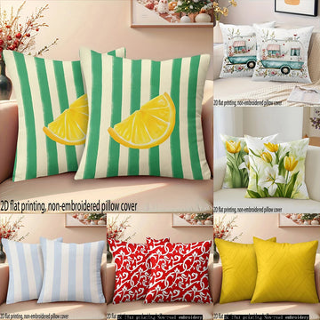 2D FLAT/1pc  Assorted Decorative Throw Pillow Covers , Comfortable sofa bed cushion cover, home decoration.