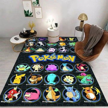 MINISO Pokemon Inspired Large Area Rug living room sofa carpet bedroom bedside sofa floor mat Machine washable home decor rug