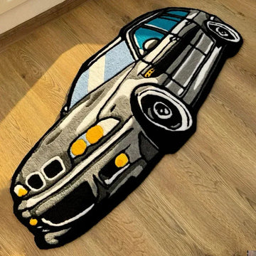 VIKAMA Car-Themed Boy'S Room Rug, Soft-Pile Car Enthusiast Floor Mat, Suitable For Bedrooms, Headboard Pad, Boy'S Gift