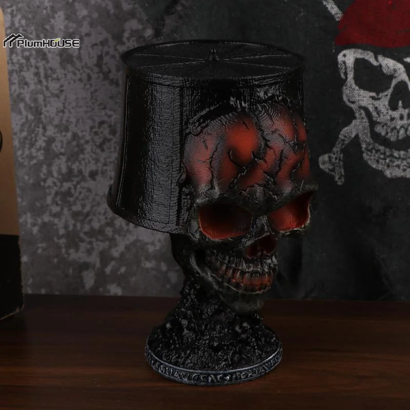 Unique USB Skull Lava Lamp; Halloween Gothic Decor; Skeleton Table Ornaments; Ideal Surprise