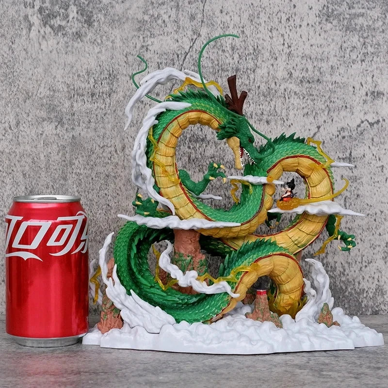 23cm/9.05in Anime Dragon Ball Z Figure Shenron Goku And Shenron Action Figure Model Pvc Statue Doll Collection Toy Gifts