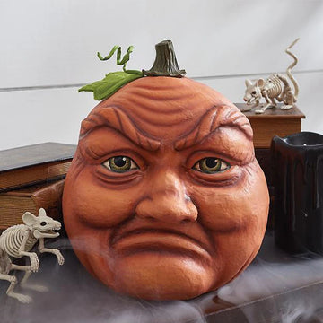 Artificial Pumpkin Statue for Garden Decoration, Pumpkin Face, Monster, Party Decoration, Expression
