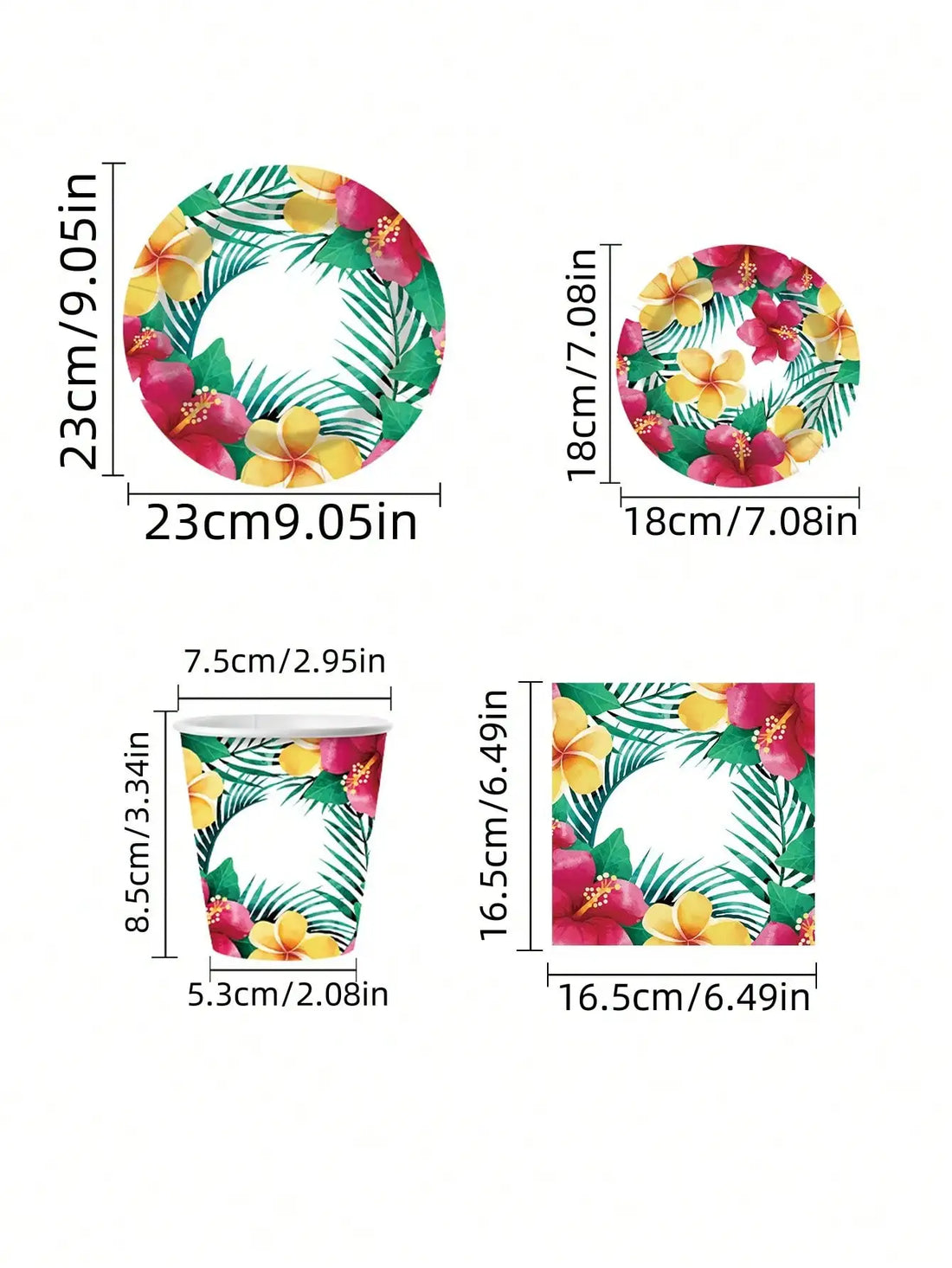Flamingo Hawaiian Hibiscus Theme Party Decoration Aloha Pineapple Disposable Plates Paper Cups Tropical Hawaii Beach Party DIY