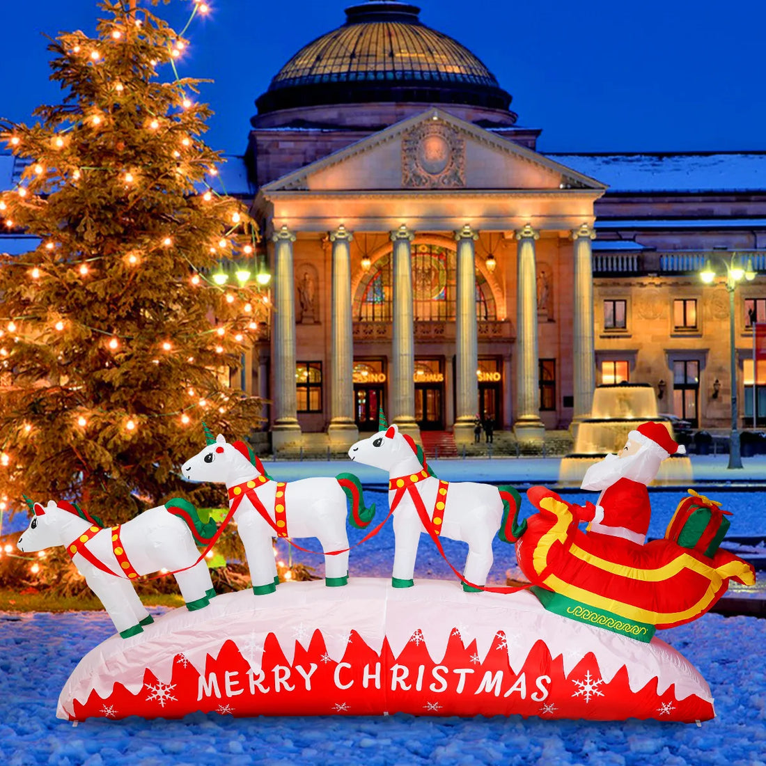 4 Inflatable Christmas Decorations Outdoor Garden Courtyard Decoration Large Snowman Santa Claus Christmas Tree Inflatable Toys
