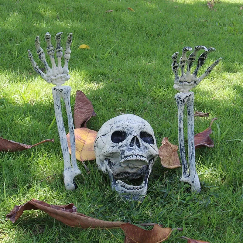 Halloween Simulation Skull Skull Hand Light Ghost Hand Garden Inserted Halloween Horror Decorations Haunted House Horror Props