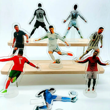 Cristiano Ronaldo Acrylic Sculpture Desktop Ornament  Soccer Craft Decoration Club Plaques for Classic Moments of Football Stars