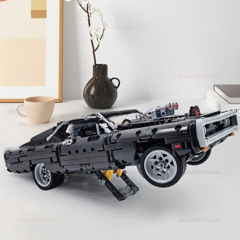Mechanical Set Series Racing Building Blocks 1077PCS Children's Educational Toys Model Car Assemble Bricks Party Christmas Gifts