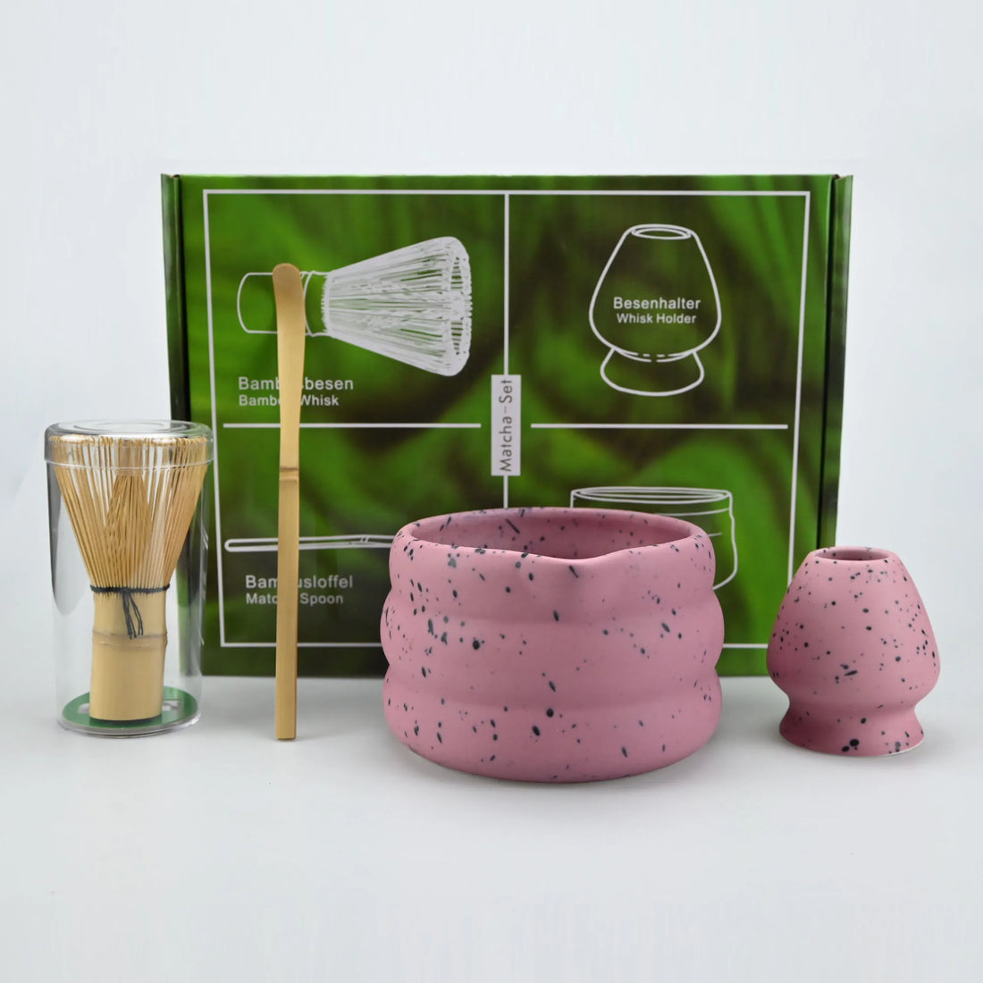 4/pcs Japanese Matcha Set Matcha Bowl With Mouth Song Dynasty Tea Tip Tool Matcha Whisker Stand