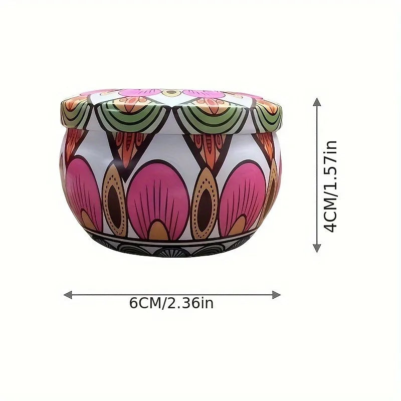 4pcs Valentine's Day Soy Wax Candle Gift Set - Floral Themed Jar Candles Flower Embellishment for Indoor Use, Scented