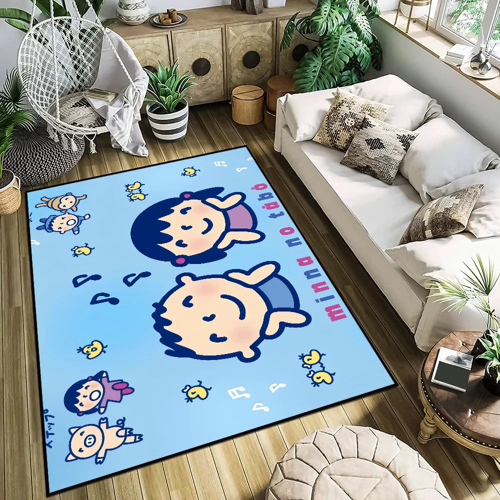Cartoon M-MINNA NO T-TABO Cute small carpet Anti-Slip Kitchen Bedroom Handmade Tufted Rug Carpet Living Room Entrance Decoration