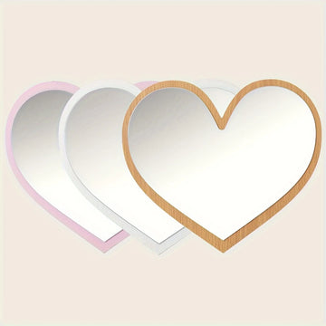 1PC Heart-Shaped Wall Mirror, Shatterproof Acrylic Decorative Mirror for Livingroom & Dressing room,  Valentine's Day Gift