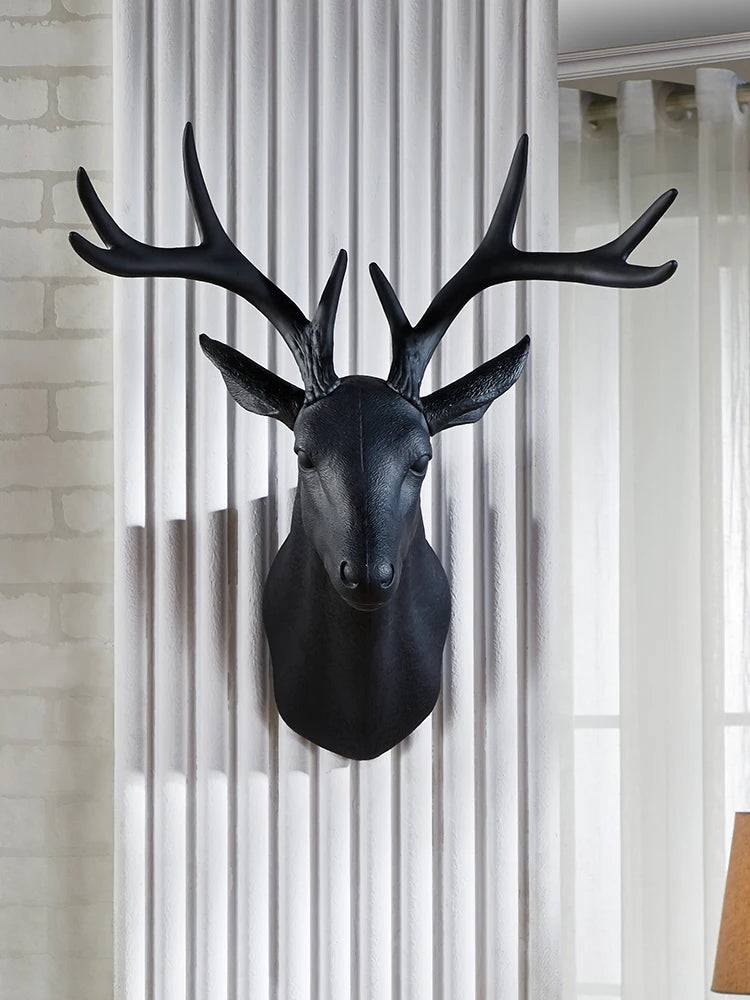 Large Wall Charmers, Large Faux Deer Head, Rustic Wall DecoiDeer Antlers, Faux Taxidermy Animal Head Wall Decor, HandmadeFarmhou