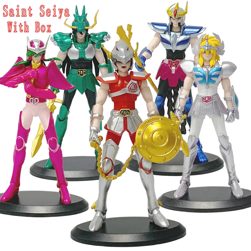 In Stock Anime Figure Phoenix Ikki Hyoga Seiya Shiryu Standing Armor Model Children's Toys PVC Box Desktop Collection Toys