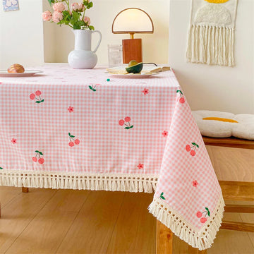 Bohemia Style Thickened Jacquard Lace Tablecloth, Rectangular Dining Table Cloth, Home Use Fabric Table Cover