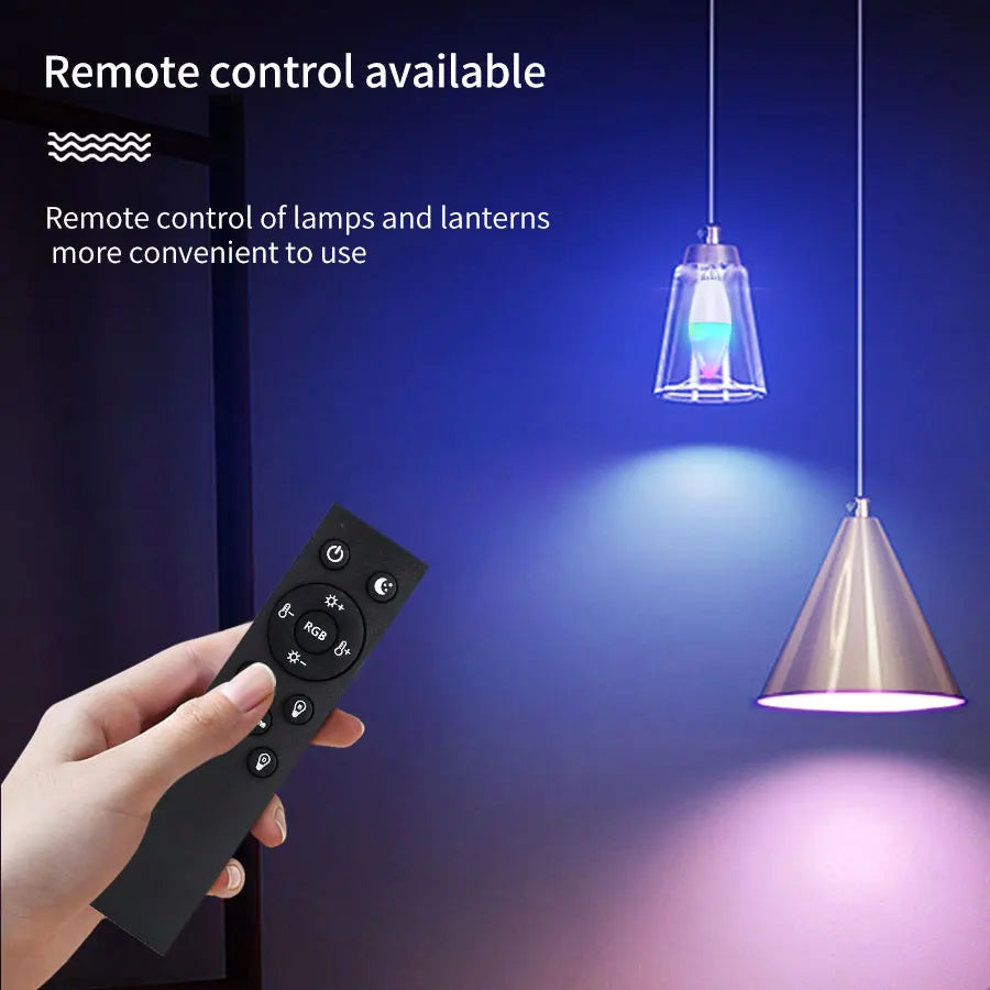 Wifi E14 Led Bulbs 220V Candle Light Tuya Smart Life Spotlight RGB Lamp with RF 2.4G Remote Group Voice Control Alexa Google