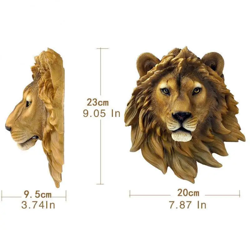 Simulation Animal Head Ornament Resin Lifelike Interior Decoration Decoration Statue Bear Head Animal Head Wall Decoration