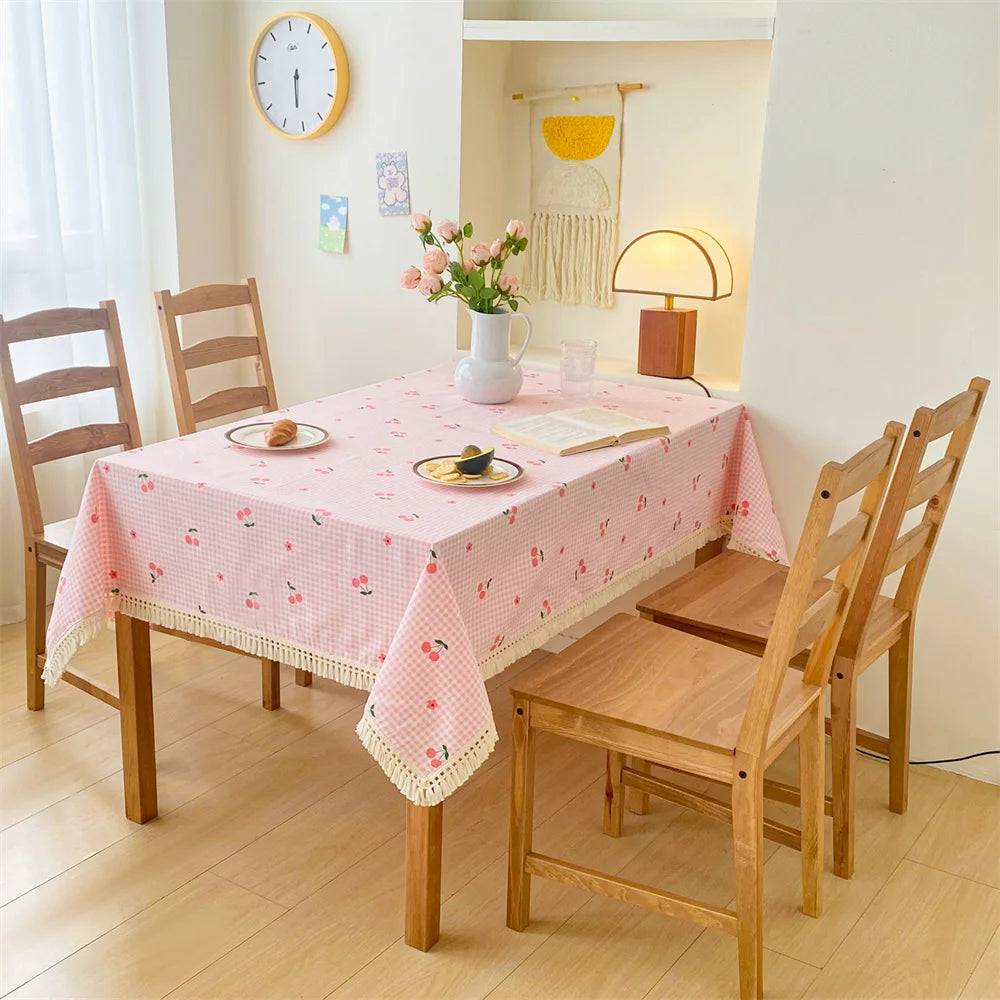 Bohemia Style Thickened Jacquard Lace Tablecloth, Rectangular Dining Table Cloth, Home Use Fabric Table Cover