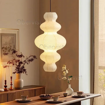 Japanese Style Wabi Sabi E27 Pendant Lamp Stairs Led Hanging Light Rice Paper Suspend Chandelier Indoor Led Luminarias Fixtures