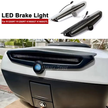 For BMW R1200RT R1250RT K1600GT K1600GTL Motorcycle Accessories Exclusive LED Brake Light Top Case Cover 49L Black Chrome