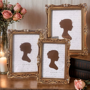 1PC, photo display frame, retro vine ring-shaped resin photo frame, European elegant retro pattern decorative frame