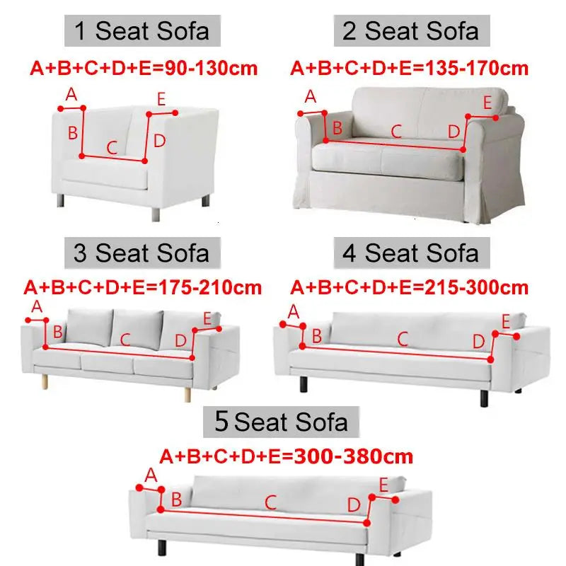 Elastic Jacquard Fabric Sofa Cover Stretch Couch Cover Sectional L Shape Sofa Slipcover Corner Case for Living Room 1/2/3/4 Seat