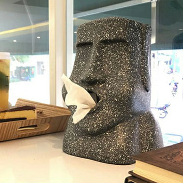 Tissue Box Holder 3D Stone Statue Paper Box Creative Multifunctional Napkin Tissue Dispenser Organizer Table Decoration