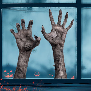 Ghost Window Stickers Halloween Decorations Zombie Wall Stickers Matte Self-adhesive PVC Stickers Prank Props