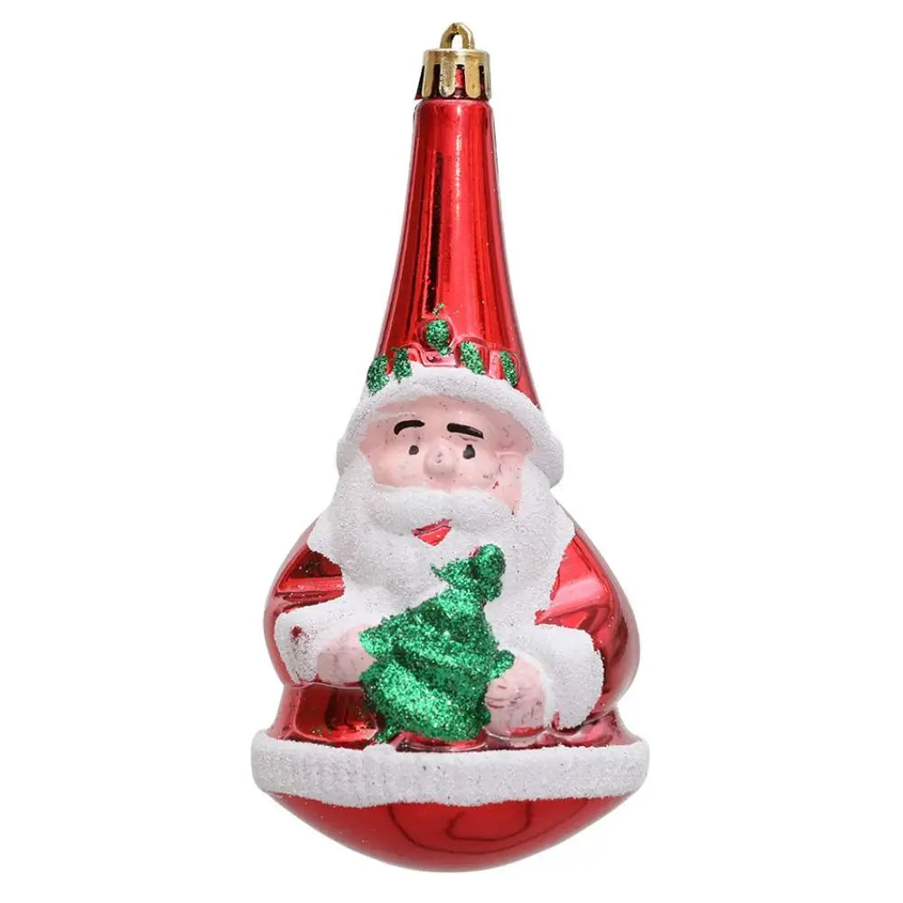 Creative Santa Claus Hanging Ornaments Waterproof Painted Christmas Ball Delicate Christmas Tree Decoration Pendant New Year