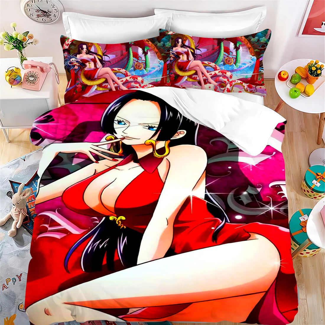 2/3-Piece Set Bedding Set Pirates Duvet Cover Luffy's Gear 5 Home 1 Quilt Cover Anime Cute Printed Cartoon
