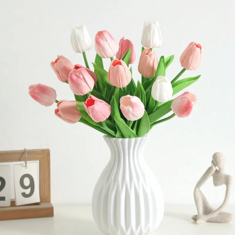 5/10Pcs Tulip Artificial Flowers Bouquet 33cm Fake Flowers for Home Bedroom Decor Garden Indoor Wedding Decoration Vase Ornament