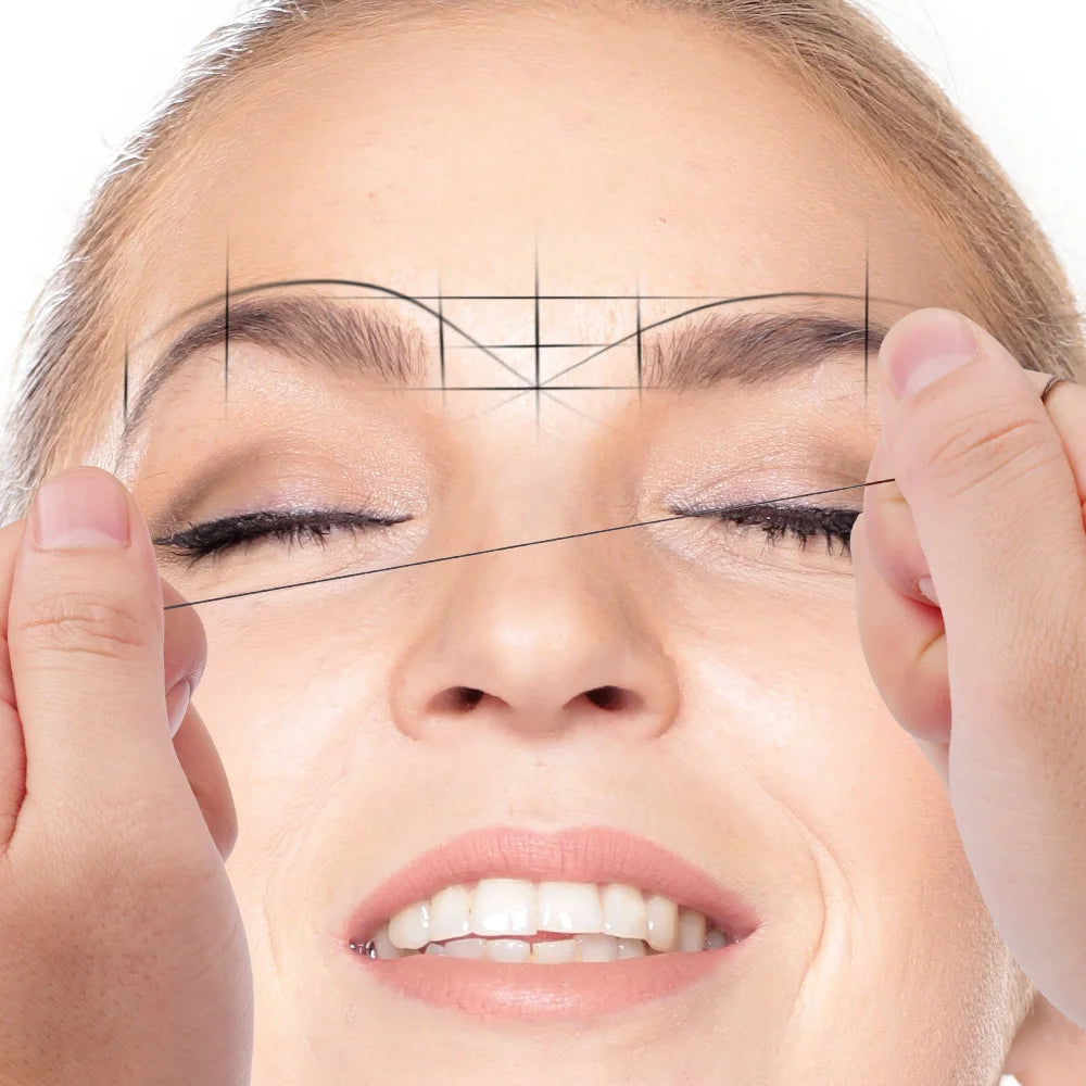 Microblading 10m Pre-ink Mapping String for Eyebow Dyeing Liner Thread Semi Permanent Positioning Eyebrow Measuring Makeup Tool