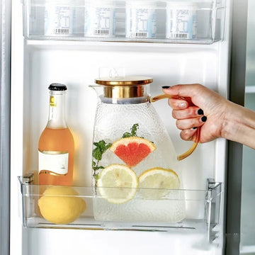 Household Large Capacity Jarra Transparent Glass Handle Heat-resistant Water Jug Teapot Water Bottle 1500ml 1800ml Glass Pitch