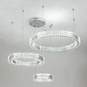 Modern Ring Crystal Chandelier Living Room Bedroom Dining Room Kitchen Lighting Free Shipping 2023 New Ceiling Chandelier