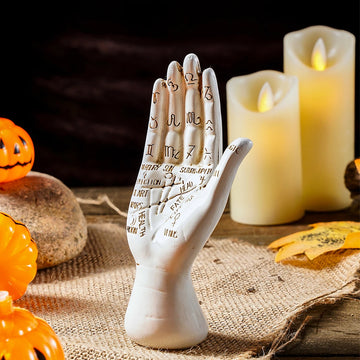 1PC, Halloween decoration, resin material letter palm-shaped decorative item