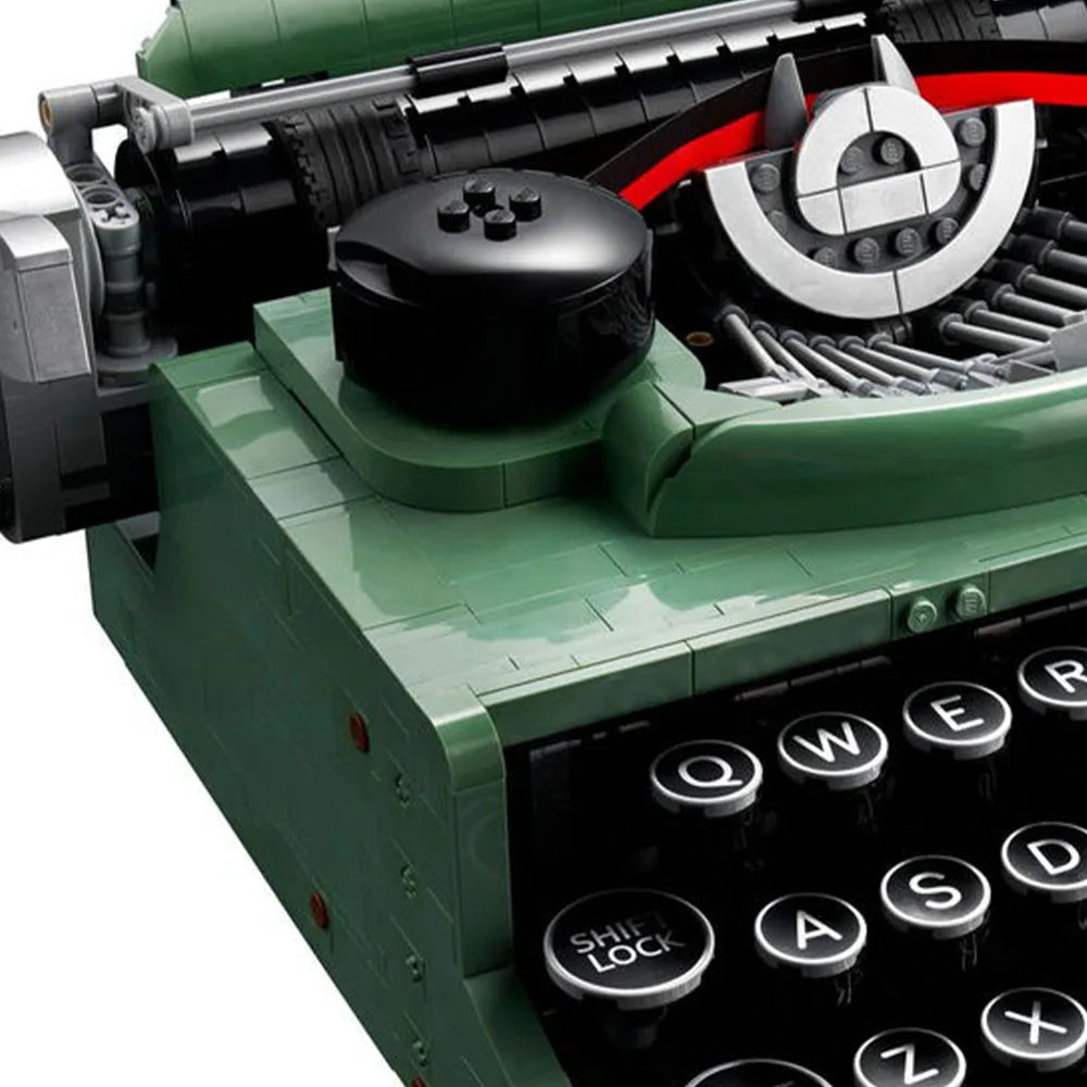 Retro Green Typewriter 21327 Building Blocks Sets Suitable for Birthday Gifts Compatible with Legoed Particles，2079pcs.