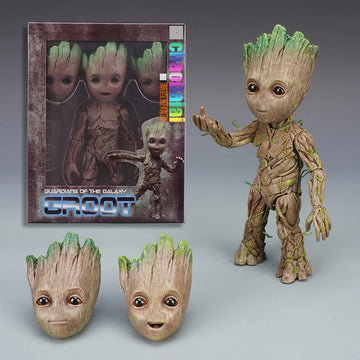 25cm 1:1 Guardians Of The Galaxy Groot Action Figures Cute Small Tree Movable Statues Model Doll Collectible Ornaments Gifts