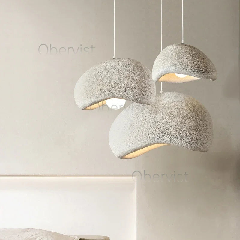 Wabi-Sabi Led Pendant Lights Japanese Bread Resin Hanging Lamp Dining Room Home Decor Coffee Loft Creative Luminaire Suspendu