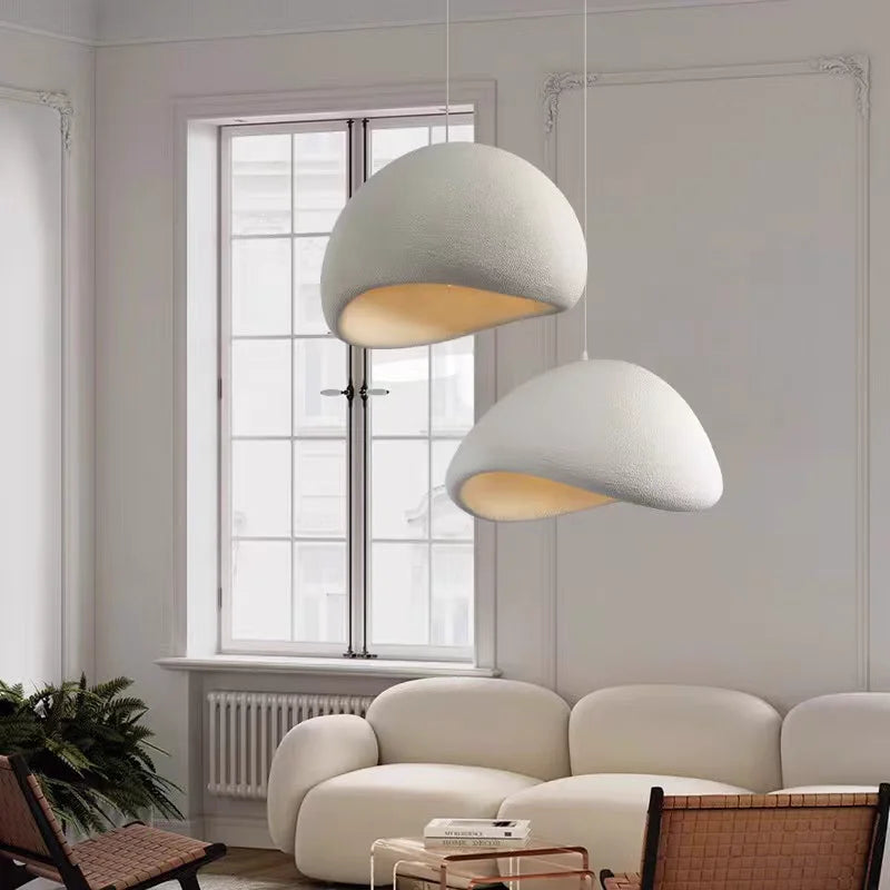 Nordic Bird's Nest Wabi Sabi High Ceiling Chandelier For Entryway Living Dining Room Pendant Lamp Home Decor Loft Hanging Lights