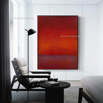 Hand painted Mark Rothko Red Canvas Wall Art Mark Rothko Production Modern Wall Art Abstract Art Colorful Canvas Home Wall
