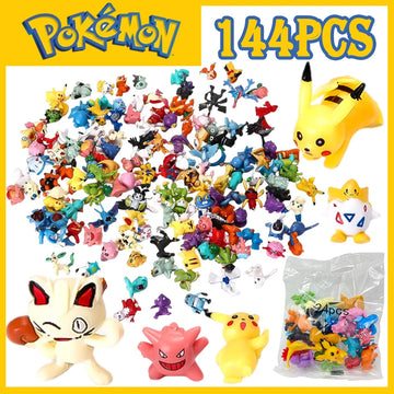 144 Pcs/Lot Mini Pokemon Figure Pikachu Kids Model Toys 2-3cm Kawaii Figurine PVC Dolls 6*24pcs Toys Wholesale