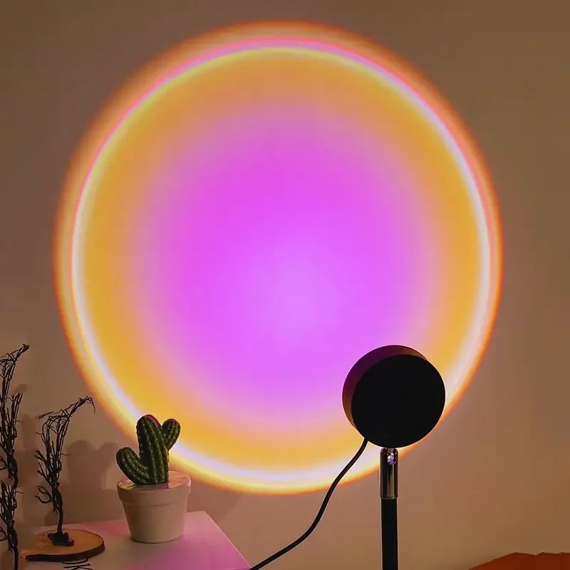 1pc sunset lamp projector, USB rechargeable projector lamp LED lighting, romantic sunset lamp self-media lamp, romantic home atm