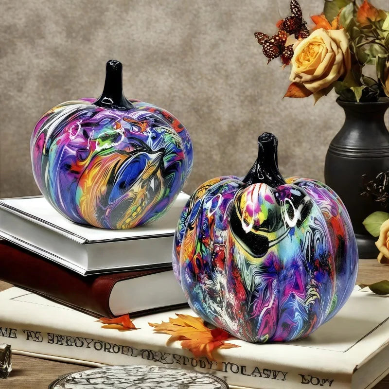 Halloween Graffiti Pumpkin Decoration Courtyard Garden Outdoor Grassland Scene Props and Ornaments