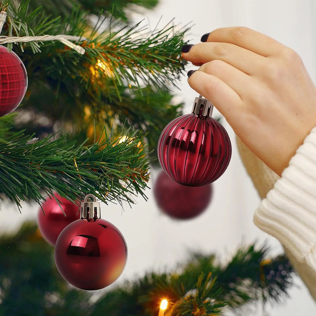 36p Christmas Alien Ball Pendant Christmas Tree Decoration Pendant Set Christmas Ball Festival Decoration Scene Arrangement
