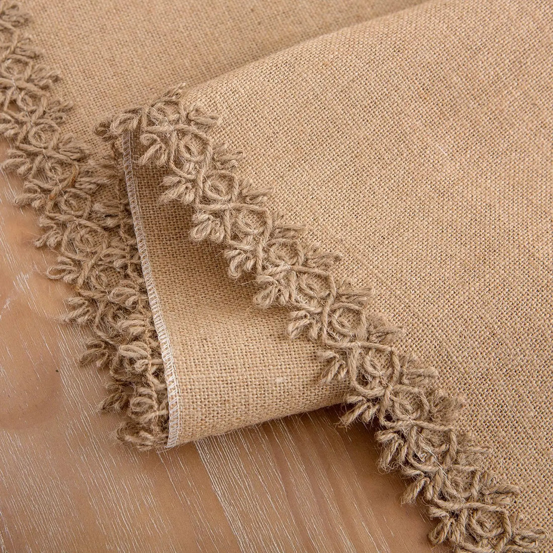 Jute Vintage Burlap Hessian Table Runner Natural Country Wedding Party For Christmas Home Table Decoration
