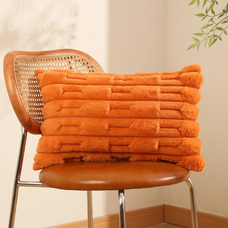 2025 Autumn/winter Wheat Ear Velvet Cushion Cover For Home Sofa Bed Throw Pillow Case Living Room Decorative