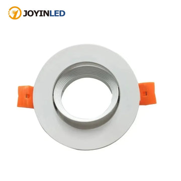JOYINLED 10Pcs 75MM Cut Out Size Round Recessed Movable Rotate Plastic MR16 GU5.3 GU10 Spotlight Fixture Downlight Frame