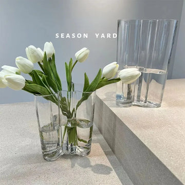 Creative Irregular Transparent Lake Glass Vase Ins Vase Vase Decoration Home