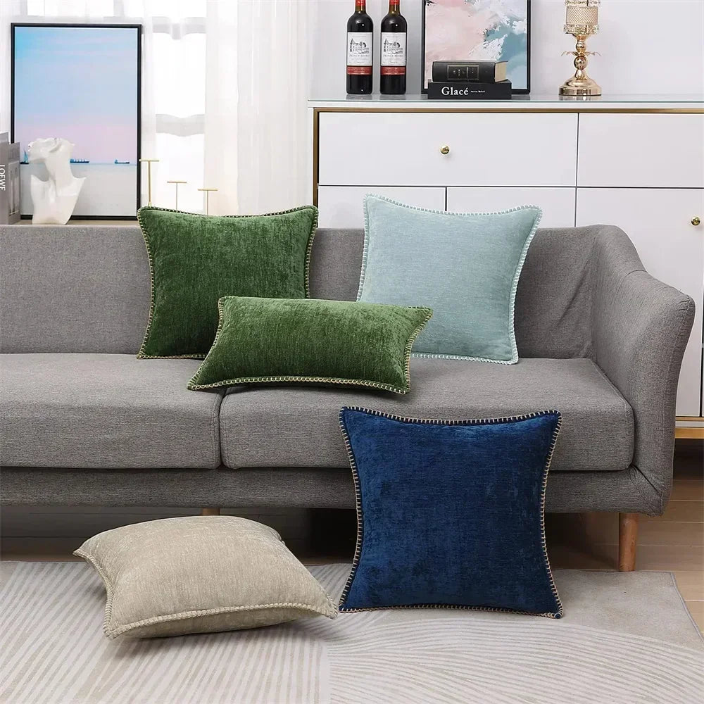 1PC Velvet Throw Pillow Cover Soft Solid Decorative Square Cushion Case for Sofa Bedroom Car Home Cozy Pillowcase Living Room